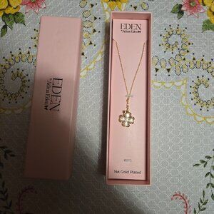 Eden by Adina Eden 14k Gold Plated Clover Pendant Necklace